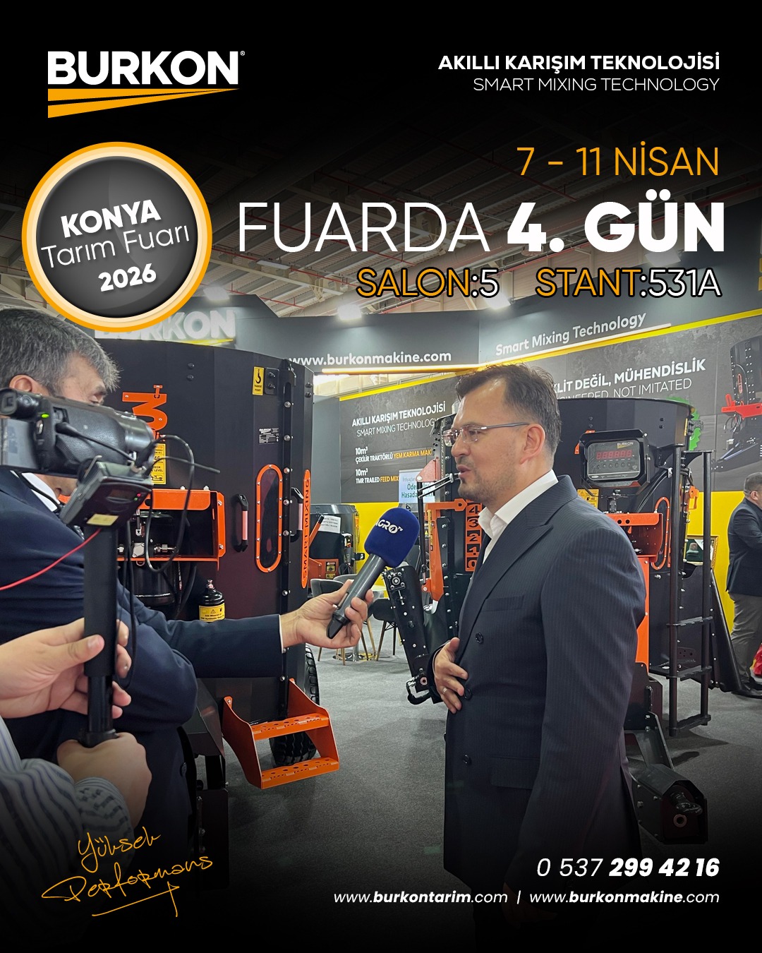 Konya Tarım Fuarı 2026’da 4. Gün: Burkon Medya Röportajlarıyla Sektörün Gündeminde