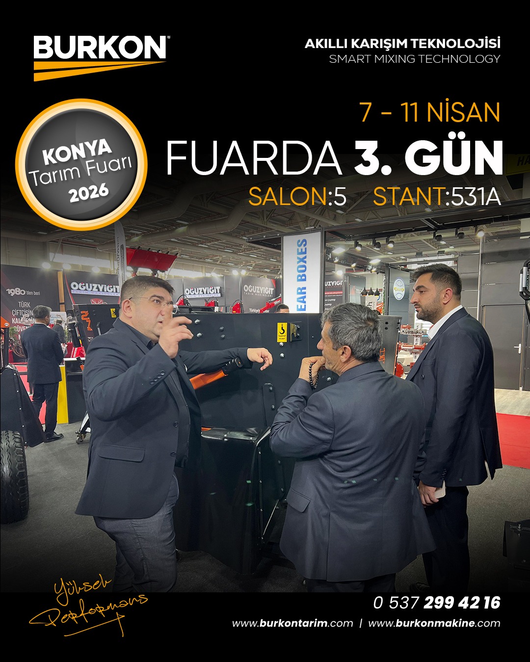 Konya Tarım Fuarı 2026’da Burkon Tarım Standında Teknik İncelemeler Devam Ediyor