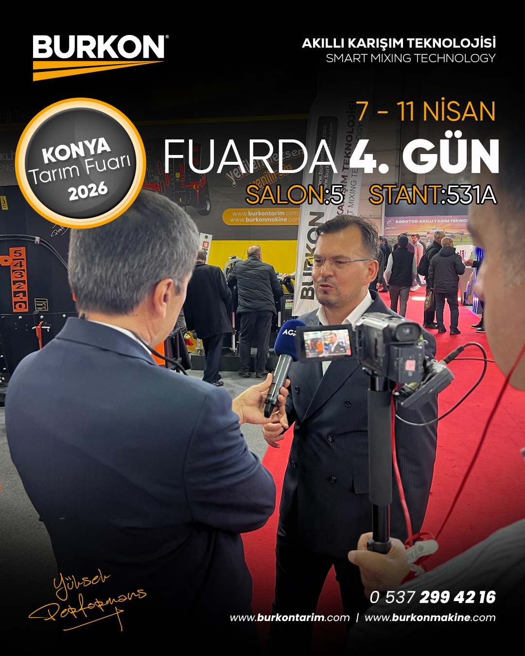 Konya Tarım Fuarı 2026’da 4. Gün: Burkon Medya Röportajlarıyla Sektörün Gündeminde